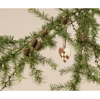 plyšák Maileg Malá kovová vánoční ozdoba srdíčko Light Purple Maileg Metal Ornament Small Heart, Red