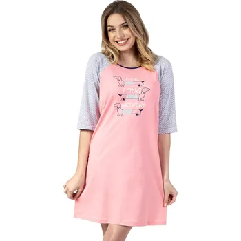 Dámská noční košile Dámská noční košile 140/43 Regina Barva/Velikost: růžová (pink) / XL