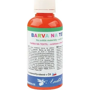 Speciální výtvarná barva Barva na textil 50g - 2. ORANŽOVÁ