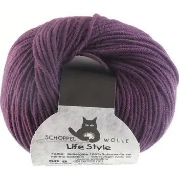 Příze Schoppel wolle Life Style 3185 Aubergine (Příze Life Style 3185 Aubergine)