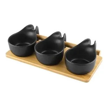 Dětská kuchyňka MISTIČKY NA DIPY ADRIA KOMPLET 3KS NA PODLOŽCE ČERNÉ