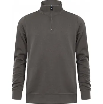 Pánská mikina Promodoro Mikina Troyer v unisex střihu s boční kapsou a elastickými manžetami Barva: šedá uhlová, Velikost: 4XL E5052