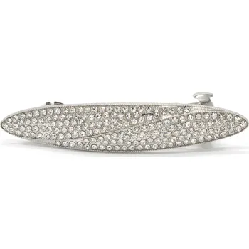 Oválná spona zdobená kamínky Barva: stříbrná