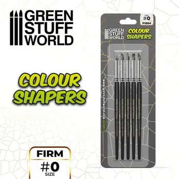 Umělecký štětec Green Stuff World Clay Shapers - Color Shapers SIZE 0 - Black Firm (Green Stuff World)
