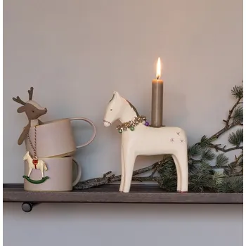 Svícen Maileg Velký dřevěný svícen koník Maileg Wooden Candle Holder, Large Horse