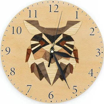 Hodiny art-wood.cz Dřevěné hodiny - sova