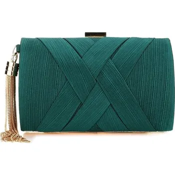 Kabelka Společenské psaníčko se štrasem Blanca Zelená Carla 97k-cube