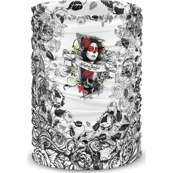 Nákrčník Multifunkční šátek LADY bílá - Šedá / ONE SIZE