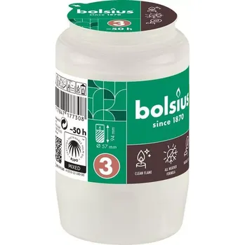 Svíčka Náplň Bolsius olej do kahance, 50h, 152g, bílá