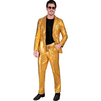 Karnevalový kostým Pánský oblek, zlatý - XXL