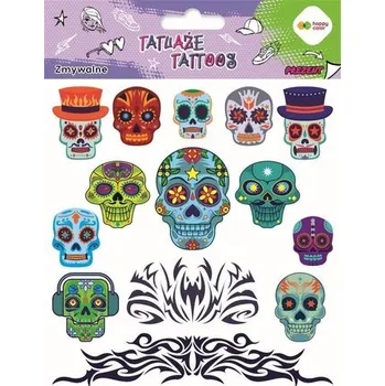Set školních potřeb Tatuaże zmywalne Blue skulls HAPPY COLOR