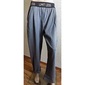 Dámské džíny Dámské široké kalhoty šedé