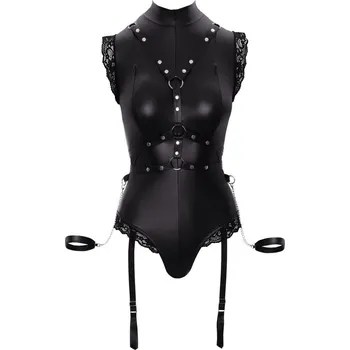 Dámské erotické body Body s podvazky a pouty - Body Ischa M