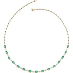 Zlatý náhrdelník s brilianty a smaragdy - ryzost 750 - 103.849