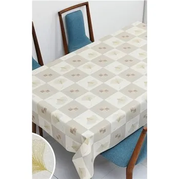 ubrus Ubrus PVC návin 20 m x 140 cm káro krémové s ginkgo 3581544