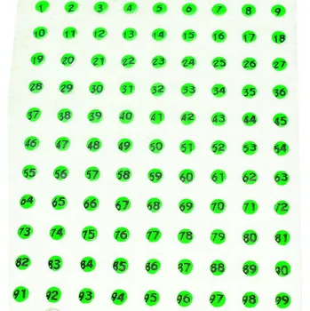 JaHan Opalitové značky - 1-99 - Zelená