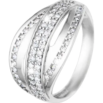 Prsten Bealio BEALIO Stříbrný prsten VLNKY propletené Velikost prstenu: 52 03-10510-2967