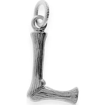 Souprava šperků MPM Ocelový unisex nerezový přívěsek "L" 70213 - stříbrné barvy