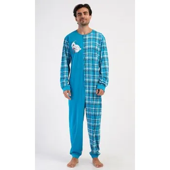 Vienetta Secret Pánský overal Méďa ospalec tyrkysový Barva: tyrkys, Velikost: XL