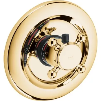 Vodovodní baterie Kludi 1926 sprchová baterie pod omítku s termostatem zlatá 517194520