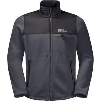 Pánská větrovka Tmavě šedá pánská fleecová bunda Jack Wolfskin Dna Grizzly Fleece FZ M 1709982-6230 Velikost: S