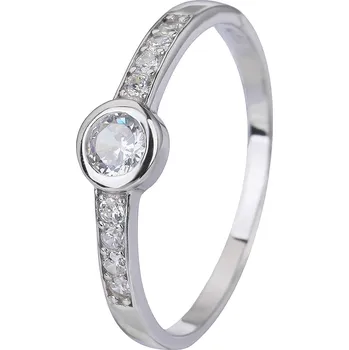 Prsten Bealio BEALIO Stříbrný prsten NĚŽNÝ SOLITÉR Velikost prstenu: 62 03-04006-3026