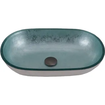 Skleněné umyvadlo na desku LEIDEN 55×34×12 cm OLKLTG223 + slevový kód