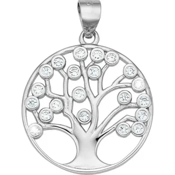 Přívěsek BEALIO Stříbrný přívěsek STROM ŽIVOTA 20 mm 03-09921-2992 bílá