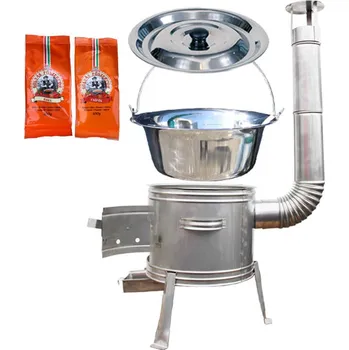 Kempingové nádobí Nerezový kotlík 22 L (0,8 mm) INOX + nerezová kotlina 0,8 mm 42 INOX + paprikový pepř na guláš - MIX 100 g