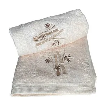 Sprchový závěs Praktik Osuška bambusová BOSTON New 70x140 cm smetanová