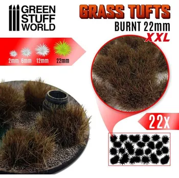 Příslušenství k deskovým hrám Green Stuff World Grass TUFTS XXL - 22mm self-adhesive - BURNT (Green Stuff World)