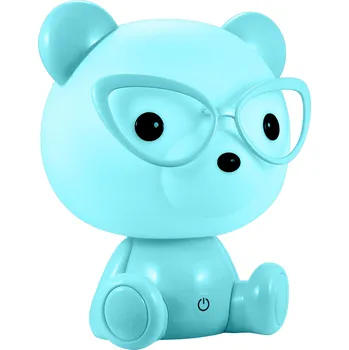 Lampička Goldlux Miś Okularnik dětská noční lampička 1x2.5 W modrá 327192