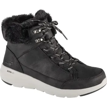 Dívčí sněhule Černé dámské zimní kotníkové boty Skechers On-The-GO Glacial Ultra - Cozyly 144178-BLK Velikost: 37