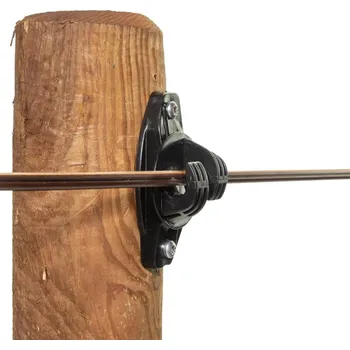 Ohradník Izolátor pro ohradník na 2 hřeby, Equiwire, černý