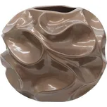 Bubble designový květináč 35cm, hnědý
