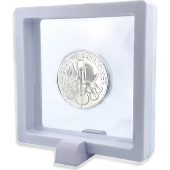 Rám na obraz Rámeček na minci 3D box 90 mm bílá