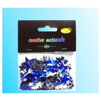 Set školních potřeb Elementy kryształkowe gwiazdy niebieskie 6-22mm