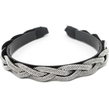 Čelenka Čelenka zdobená kamínkovým copem Barva: stříbrná