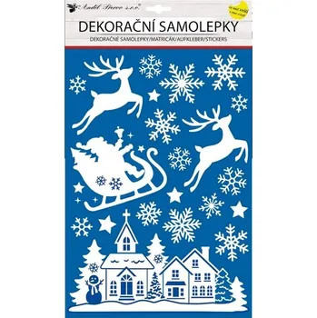 Samolepící dekorace Samolepka město svítící ve tmě 25 x 41 cm