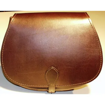 turistický batoh Lovecká brašna hladká hovězina - nejmenší,malá,velká kožené zboží: nejmenší (18x16x5)