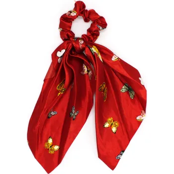 Gumička se stuhou a potiskem Barva: červená