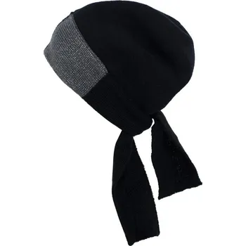 Čepice Elegantní černá čepice na zavazování