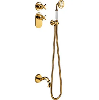 Sprchový set Tres Monoclasic sprchová sada pod omítku s termostatem zlatá 242.352.01.OR