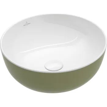 Umyvadlo Villeroy & Boch Artis umyvadlo 43x43 cm kulatý na pult zelená 417943BCS8
