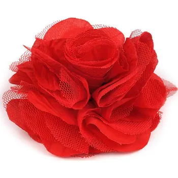 Brož Stoklasa Brož / ozdoba růže Ø9 cm (1 ks) červená