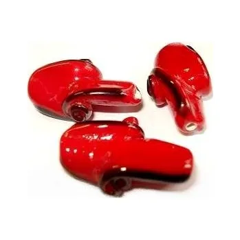 Korálek Vinuté perle - spirála 26x18mm červená (do vyprodání zásob)