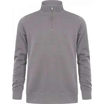 Pánská mikina Promodoro Mikina Troyer v unisex střihu s boční kapsou a elastickými manžetami Barva: šedá ocelová, Velikost: XS E5052