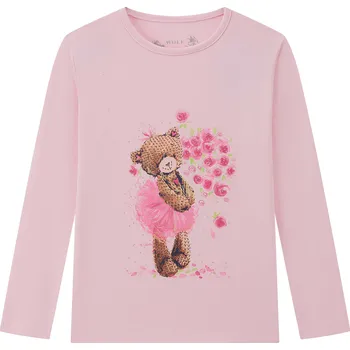 Dětská móda Dívčí tričko - Wolf S2444B, světle růžová Barva: Růžová světlejší, Velikost: 98