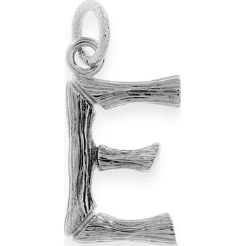 Souprava šperků MPM Ocelový unisex nerezový přívěsek "E" 70213 - stříbrné barvy