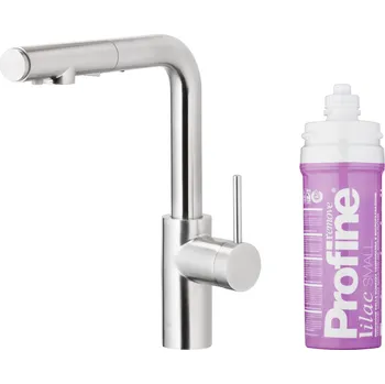 Vodovodní baterie KFA Armatura Duero kuchyňská baterie s filtrem stojící inox 6623-115-22